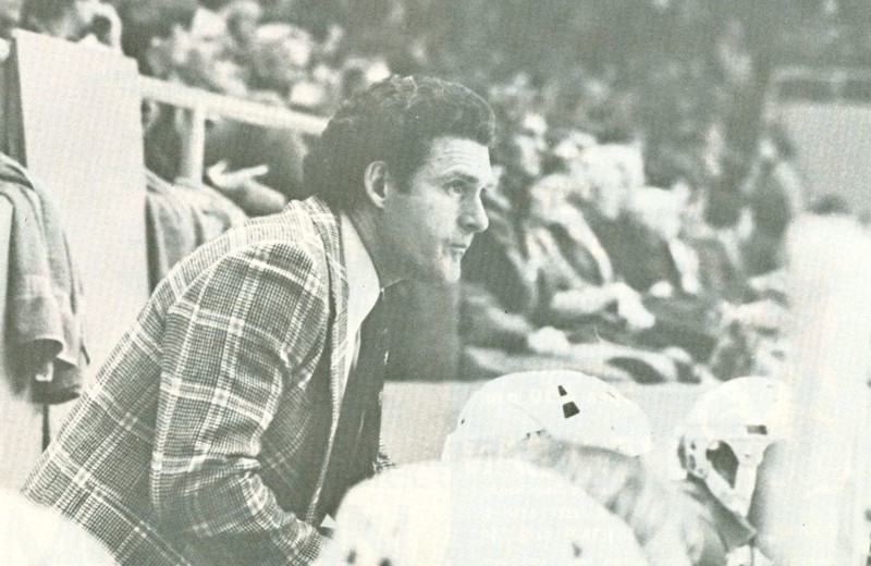 Larry Hillman behind the bench