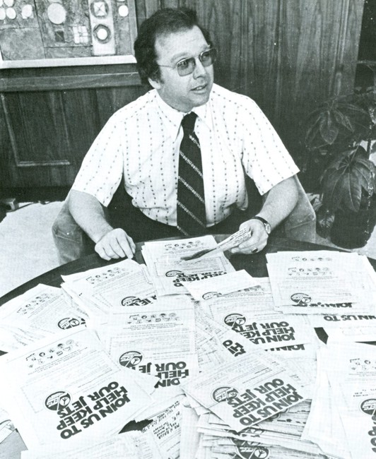 Bob Graham during the “Save the Jets” campaign
