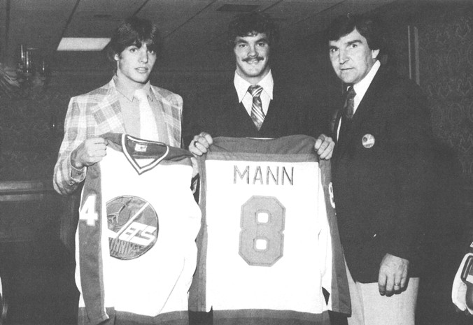 Peter Marsh and Jimmy Mann with John Ferguson