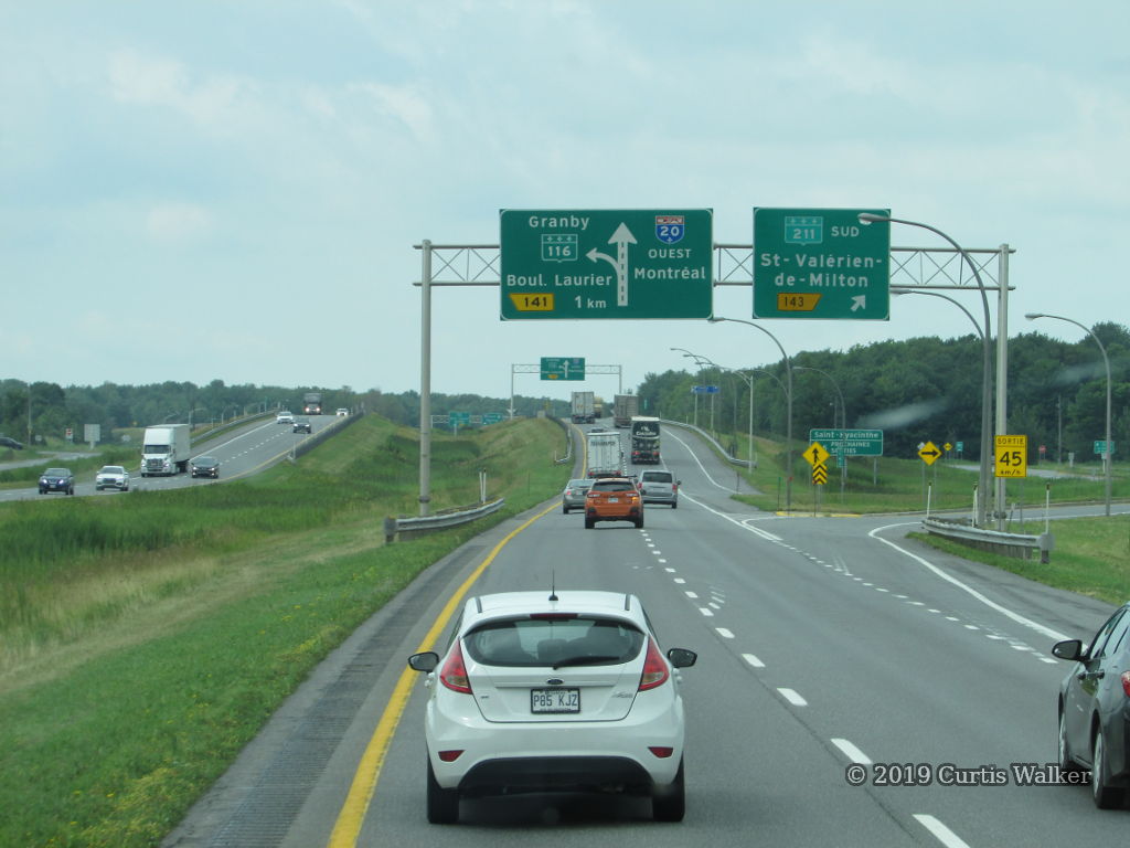 Québec > Autoroute 20 > St-Hyacinthe to St-Liboire